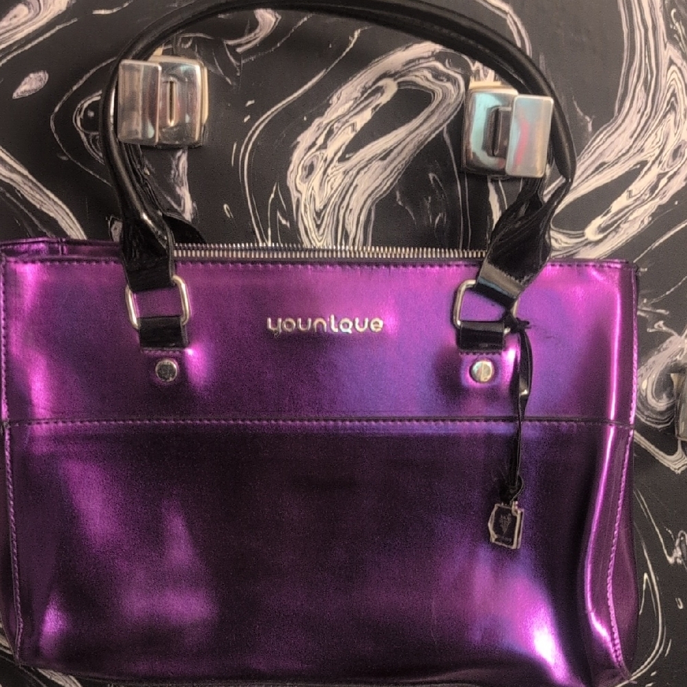 Younique Metallic Purple Tote Bag